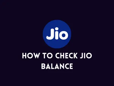 How to Check Jio Balance